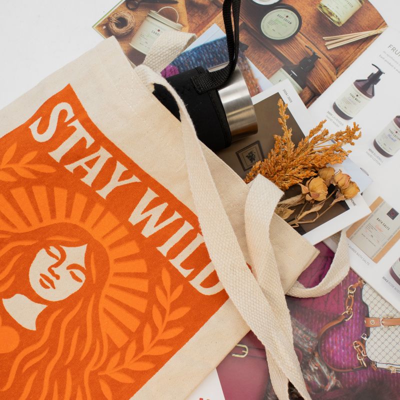 Iconic Toni Tote Bag - Stay Wild (41x31cm) - Natural 10oz