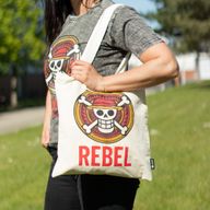 Iconische Basis Tote Tas - REBEL - (40x37cm) - Natuurlijke 4oz
