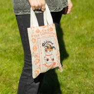 Iconische mini cadeau-tas - Maneki Neko (4 verschillende ontwerpen) - (25x20 cm) - Natuurkleur 4oz