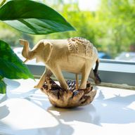 Handgemaakt Parasithouten Kunstsnijwerk - Lopende Olifant