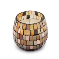 Amber Mosaic - Kaarsen in Glazen Pot - Klein