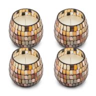 Amber Mosaic - Kaarsen in Glazen Pot - Klein
