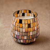 Amber Mosaic - Kaarsen in Glazen Pot - Medium