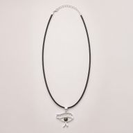 Indiase Devotie Hangers - Verzilverd (45cm Koord) - Cleopatra Oog - Ioliet