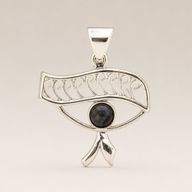 Indiase Devotie Hangers - Verzilverd (45cm Koord) - Cleopatra Oog - Ioliet