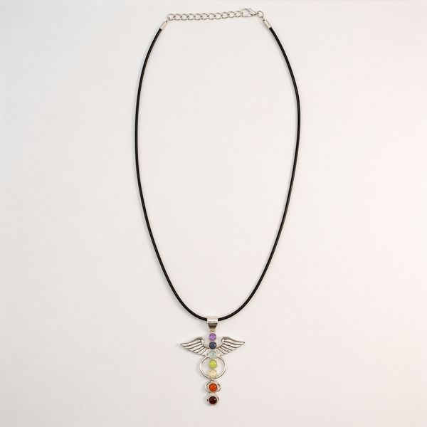 Indiase Devotie Hangers - Verzilverd (45cm Koord) - Engel Chakra