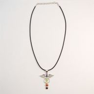 Indiase Devotie Hangers - Verzilverd (45cm Koord) - Engel Chakra