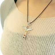Indiase Devotie Hangers - Verzilverd (45cm Koord) - Engel Chakra
