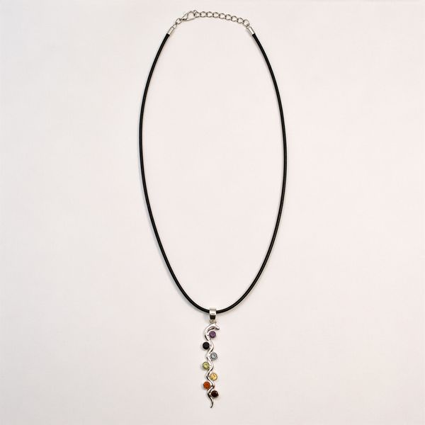 Indiase Devotie Hangers - Verzilverd (45cm Koord) - Slang Chakra