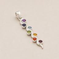 Indiase Devotie Hangers - Verzilverd (45cm Koord) - Slang Chakra