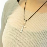 Indiase Devotie Hangers - Verzilverd (45cm Koord) - Ankh Symbool van het Eeuwige Leven