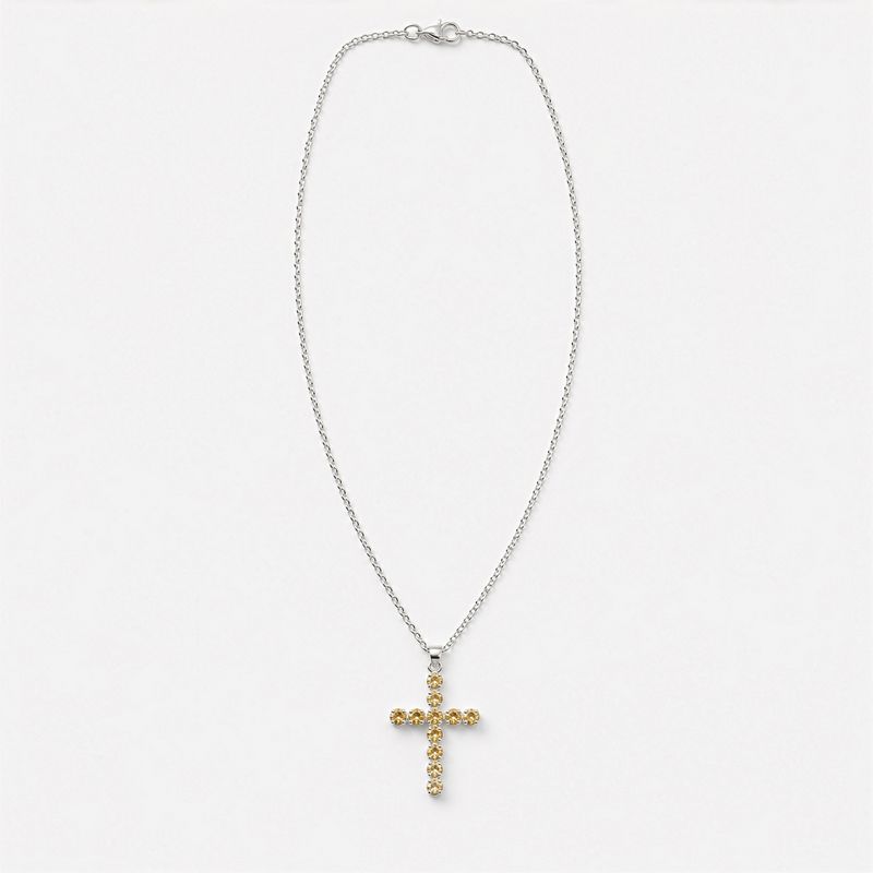 Indiase Devotie Hangers - Verzilverd (45cm Ketting) - Citrien Kruisbeeld