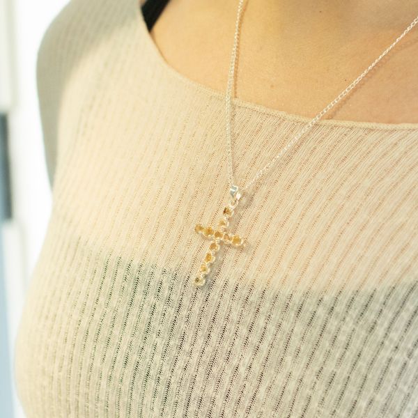 Indiase Devotie Hangers - Verzilverd (45cm Ketting) - Citrien Kruisbeeld