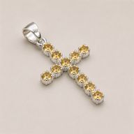 Indiase Devotie Hangers - Verzilverd (45cm Ketting) - Citrien Kruisbeeld