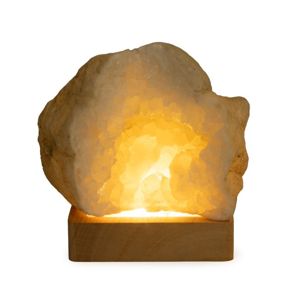 8 cm Vierkante Houten USB LED Standaard - Koel/Warm/Daglicht
