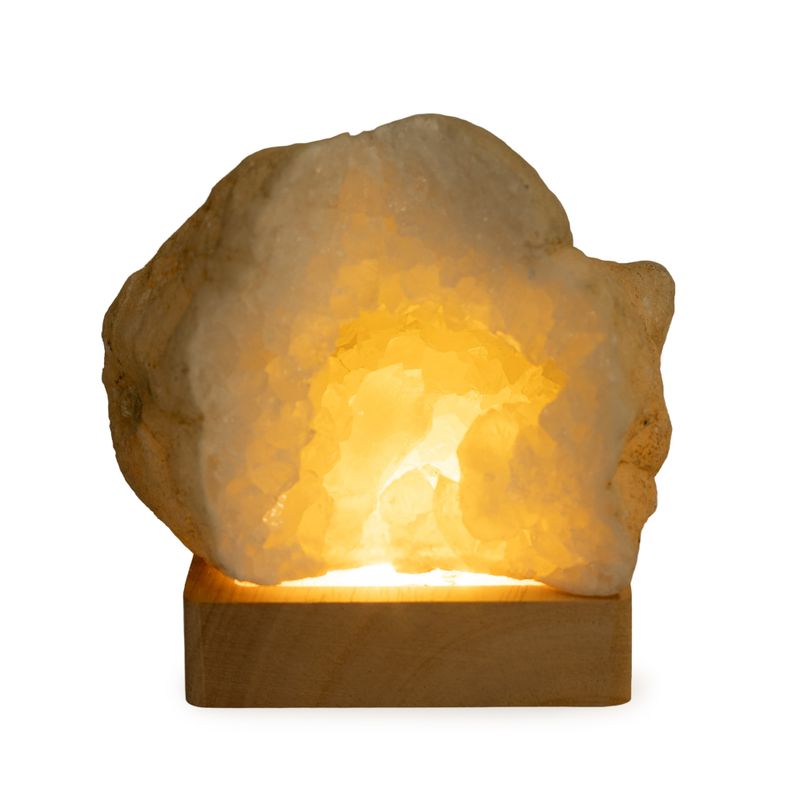 8 cm Vierkante Houten USB LED Standaard - Koel/Warm/Daglicht