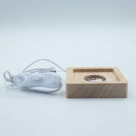 8 cm Vierkante Houten USB LED Standaard - Meerkleurig
