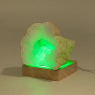 8 cm Vierkante Houten USB LED Standaard - Meerkleurig