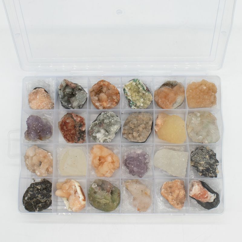Gemengde Indiase Zeolieten in Display – 24 Stuks