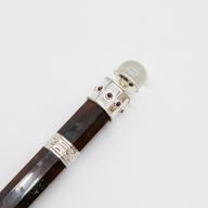 Bloodroot Soevereine Toverstaf - Extra Lang Fancy Jaspis Magie - Kristallen Bol Top - 26cm