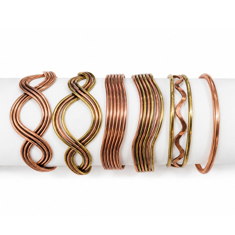 Koperen Armbanden Elementaire Golven (assorti)