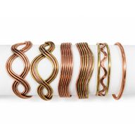 Koperen Armbanden Elementaire Golven (assorti)