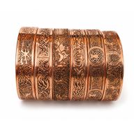 Massief Koperen Armbanden Middeleeuwse Serie Met Affirmatiegravures (assorti)