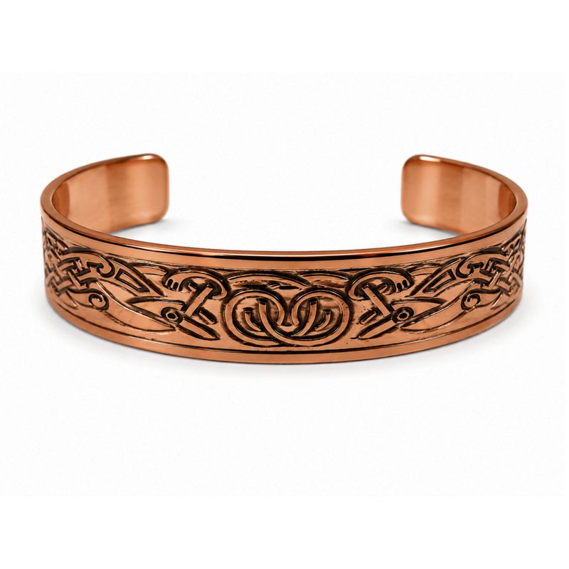 Massief Koperen Armbanden Middeleeuwse Serie Met Affirmatiegravures (assorti)