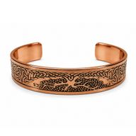 Massief Koperen Armbanden Middeleeuwse Serie Met Affirmatiegravures (assorti)