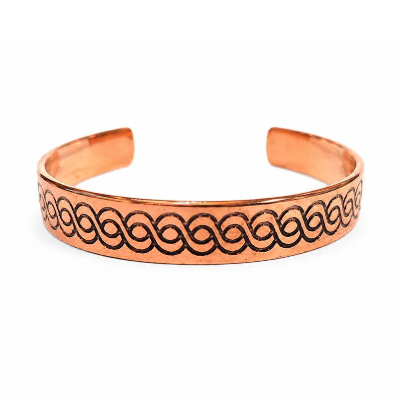 Massief Koperen Armbanden Nomad Energy Collectie Gravures (assorti)