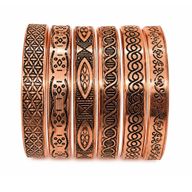 Massief Koperen Armbanden Nomad Energy Collectie Gravures (assorti)