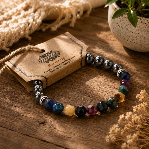 Groothandel Gefacetteerde Edelsteen Armband
