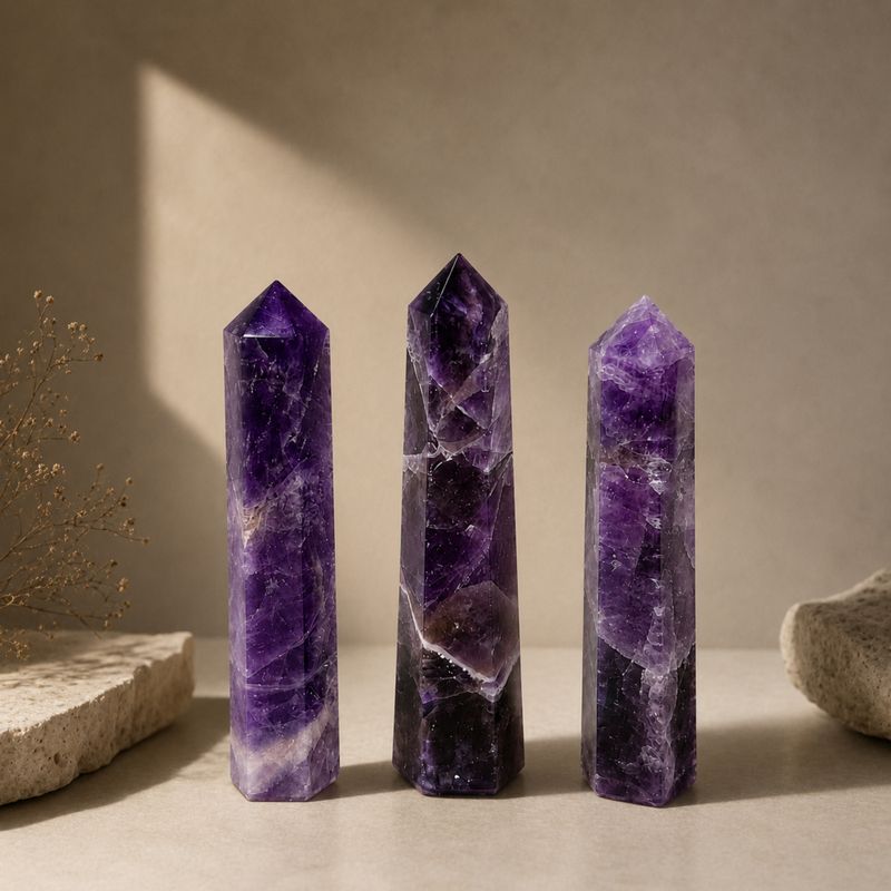 Amethist Obelisk ca. 11 cm – Zeszijdige Edelsteen
