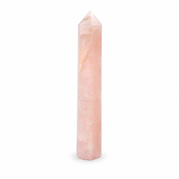 Groothandel Zeszijdige Edelsteen Obelisk ca. 17 cm – Rozenkwarts