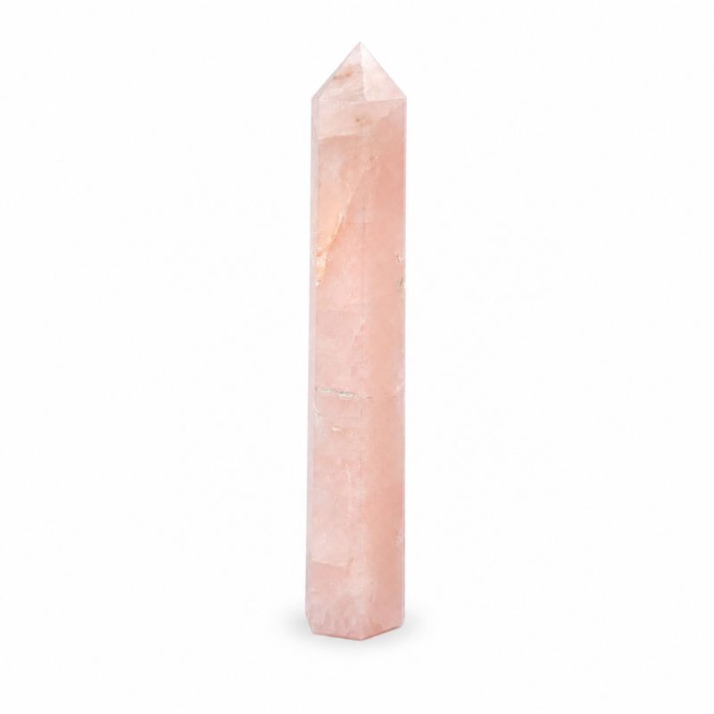 Groothandel Zeszijdige Edelsteen Obelisk ca. 17 cm – Rozenkwarts