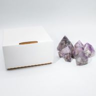 Bulk Edelsteen Top Gepolijste Punten - Amethist A-kwaliteit (ongeveer 5–6 stuks)