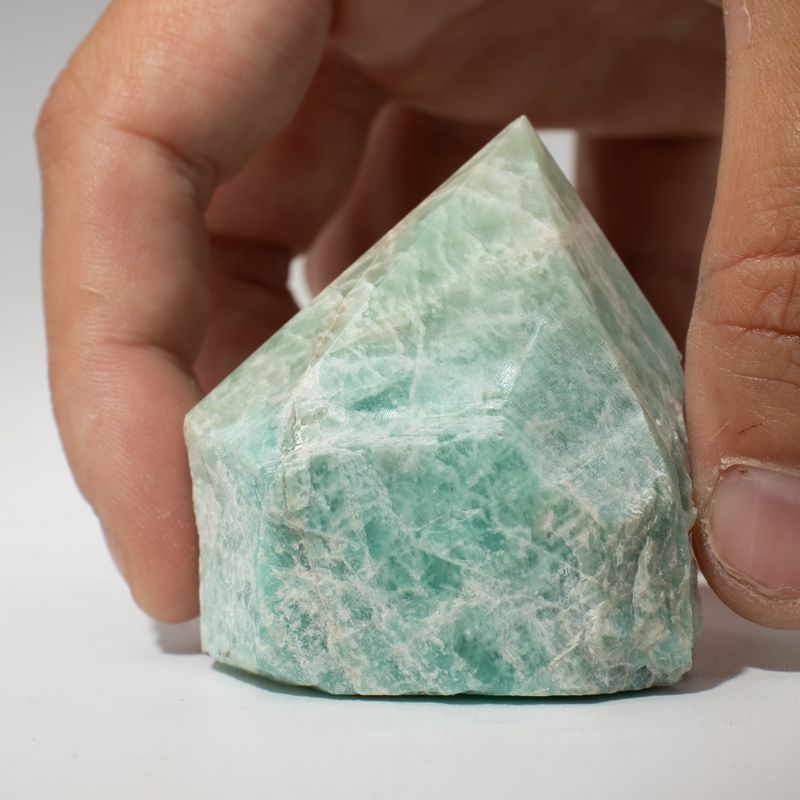 Bulk Edelsteenpunten, topgepolijst - Indiase amazoniet (ongeveer 5-6 stuks)