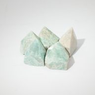 Bulk Edelsteenpunten, topgepolijst - Indiase amazoniet (ongeveer 5-6 stuks)
