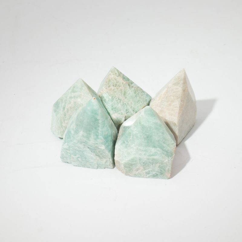 Bulk Edelsteenpunten, topgepolijst - Indiase amazoniet (ongeveer 5-6 stuks)
