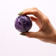 Edelsteen Facet Geslepen Helende Bal & Standaard - Amethist