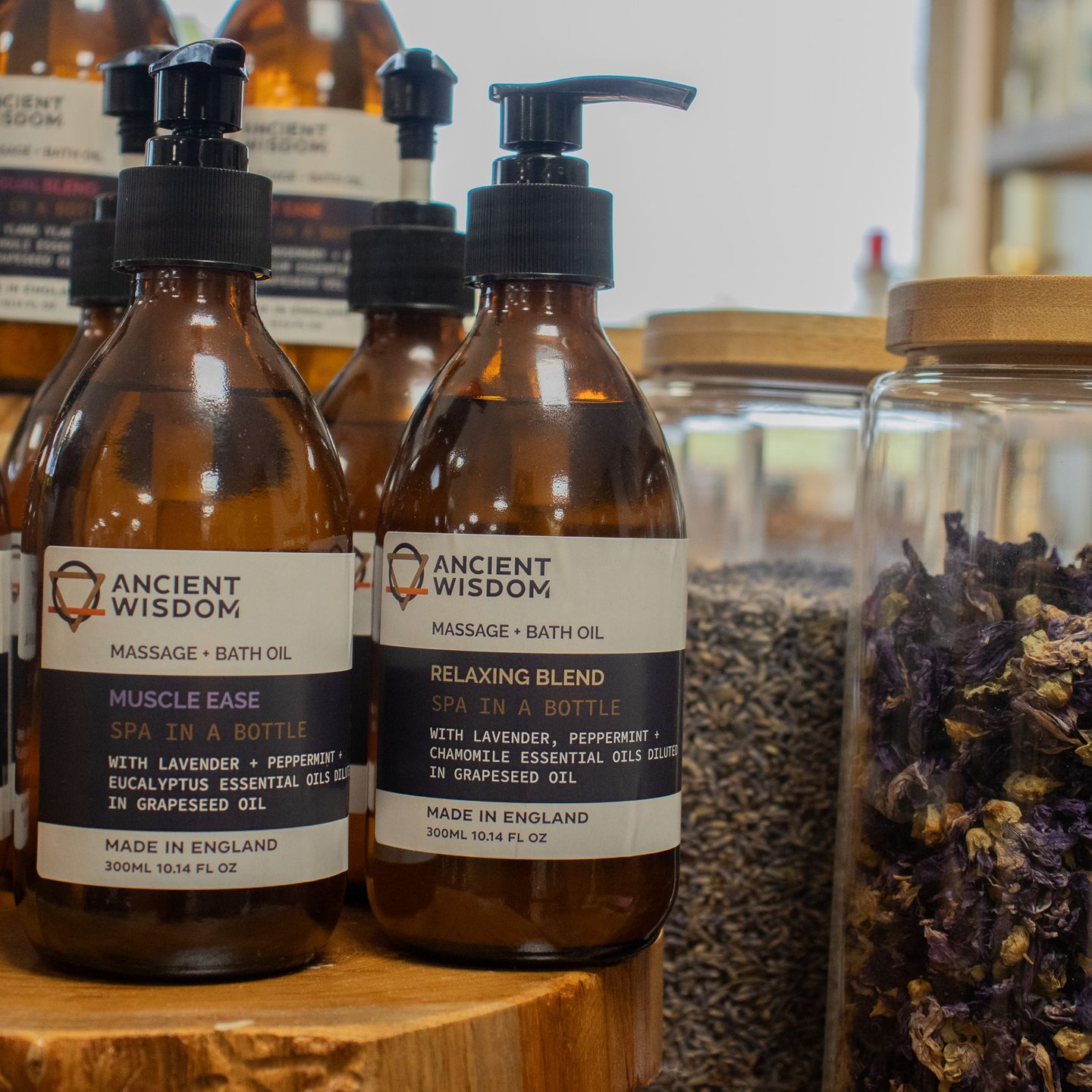 Massage- & Badoliën Met Druivenpitolie En Pure Etherische Oliën
