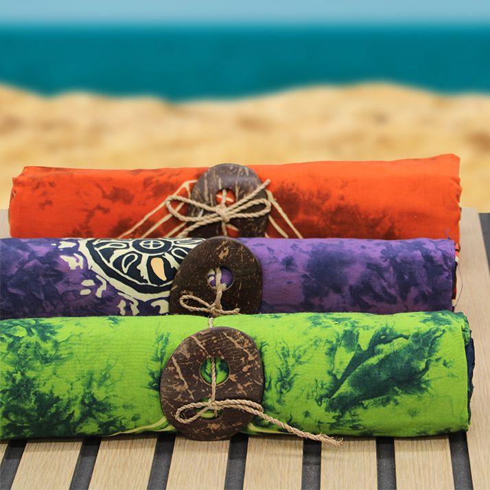 Balinese Sarongs - 4 Verschillende Motieven - 4 Verschillende Kleuren