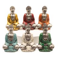 Zilveren Mini Boeddha (Verschillende Kleuren)