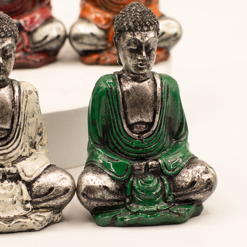 Zilveren Mini Boeddha (Verschillende Kleuren)