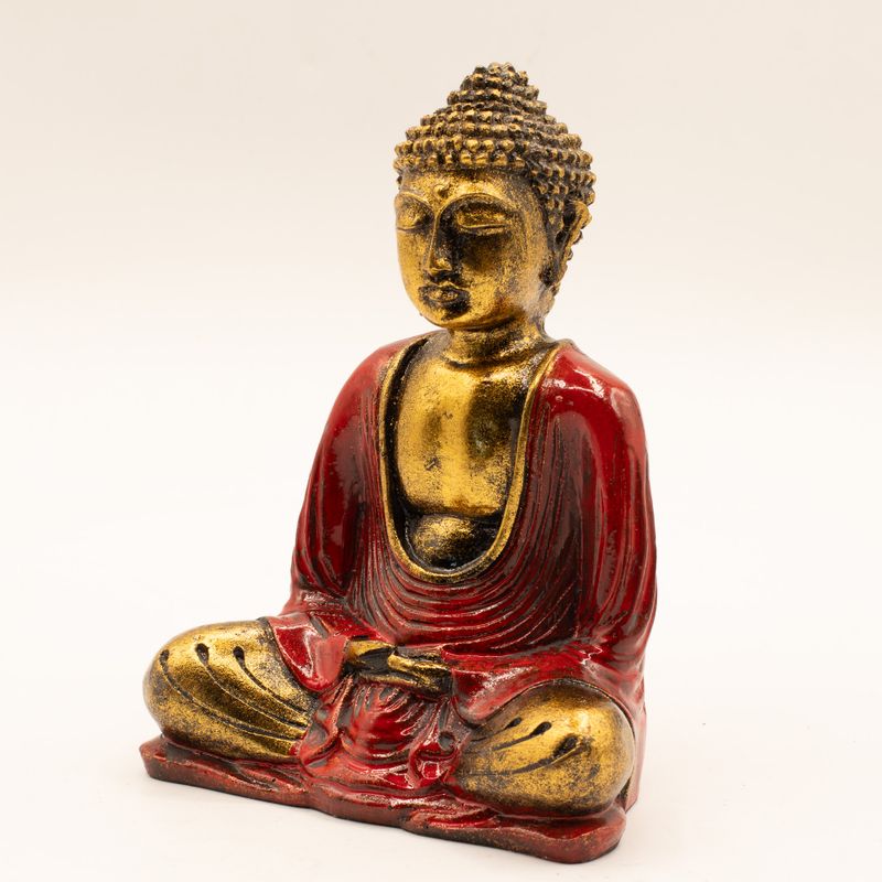 Rood & Goud Boeddha - Medium