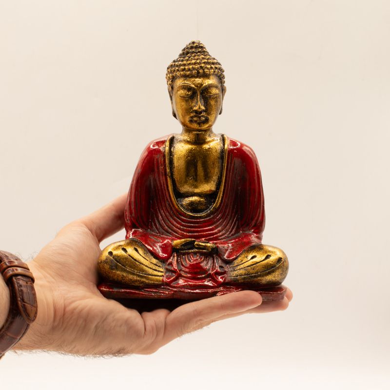 Rood & Goud Boeddha - Medium