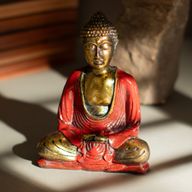Rood & Goud Boeddha - Medium