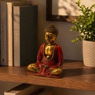 Rood & Goud Boeddha - Medium