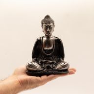 Zwart en grijs Boeddha - Medium