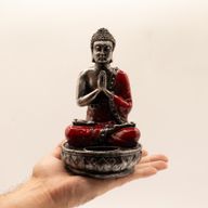 Boeddha-kaarsenhouder - Rood - Medium